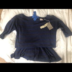 Brand new Gray/navy top